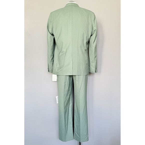 New w tags | ASOS Design Double Breasted Green Checkerboard Suit | 40R 32x30 | - Picture 5 of 16